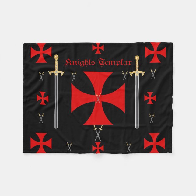Knights templar Fleece Blanket (Front (Horizontal))