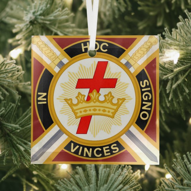 Knights Templar  Glass Tree Decoration (Insitu)
