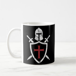 Knights Templar Helmet Cross And Sword Mediaeval C Coffee Mug