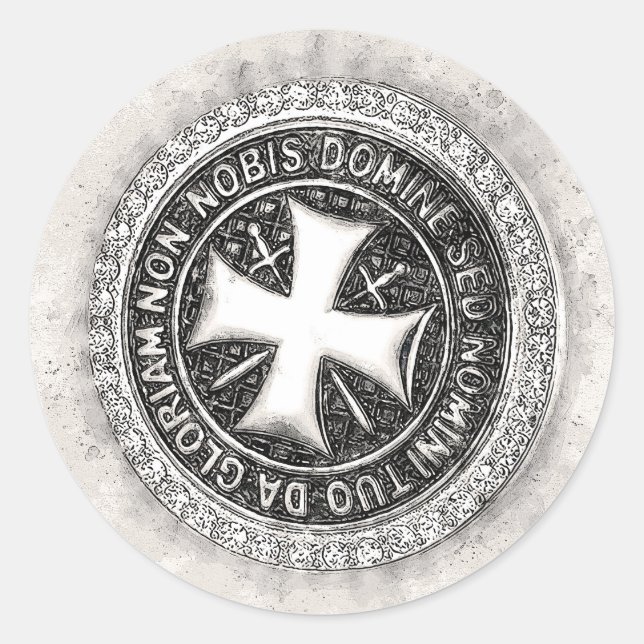 Knights Templar Mediaeval Cross Seal Custom Design (Front)