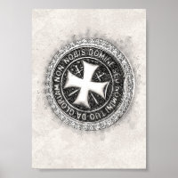 Knights Templar Mediaeval Cross Seal Custom Design