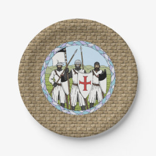 Knights Templar Paper Plate