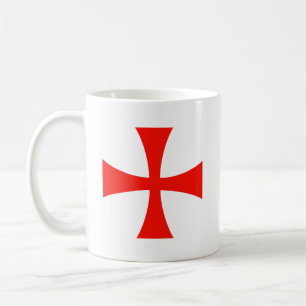 Knights Templar Red Cross Crusader Mediaeval Coffe Coffee Mug