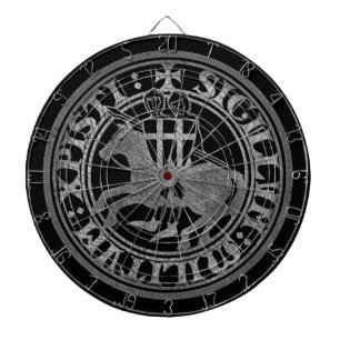 Knights Templar Seal Two Knights Horse Medallion Dartboard