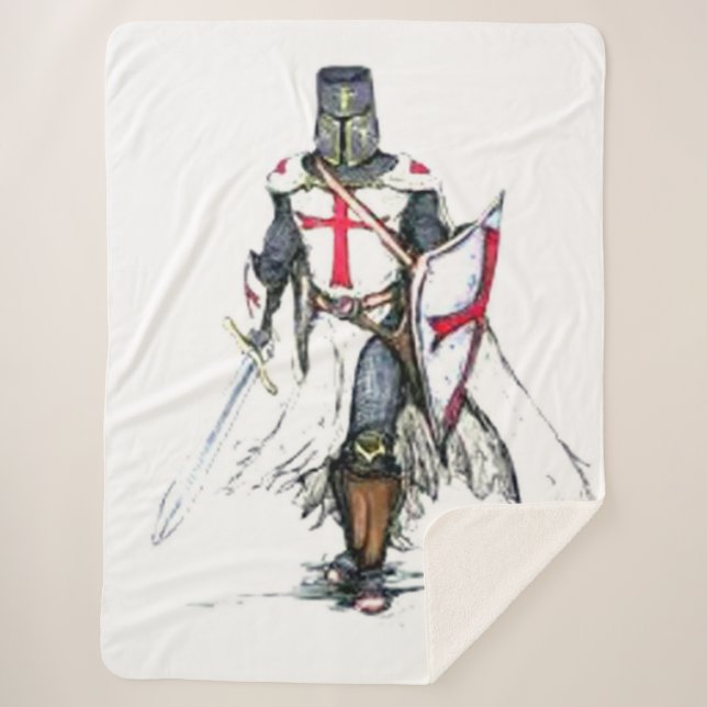 Knights Templar Sherpa Blanket (Front)