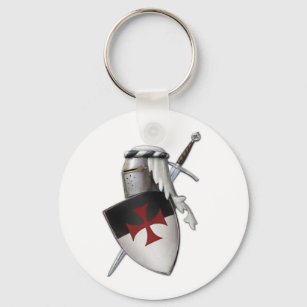Knights Templar shield Key Ring