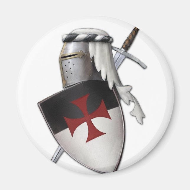 Knights Templar shield Magnet (Front)