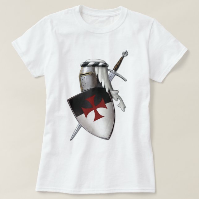 Knights Templar shield T-Shirt (Design Front)