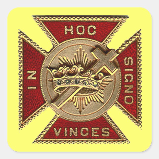 KNIGHTS TEMPLAR SQUARE STICKER (Front)