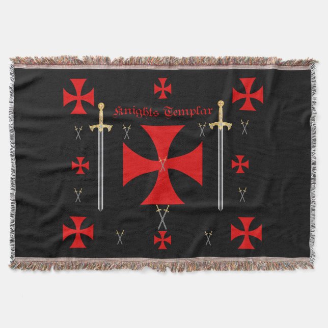 Knights Templar Throw Blanket (Front)