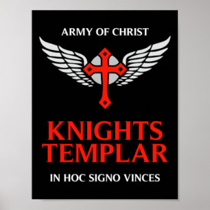 Knights Templar Unique Cross Mediaeval Insignia Ar Poster