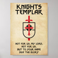 Knights Templar Vintage Cross Middle Ages Art