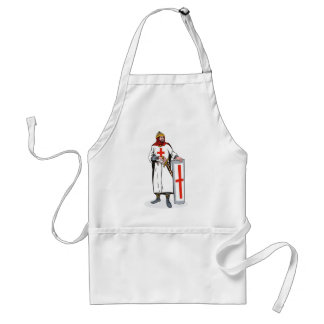 knights templar with sword and shield standard apron