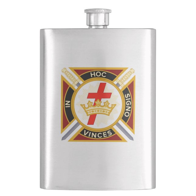 Knight's Templars  Hip Flask (Front)