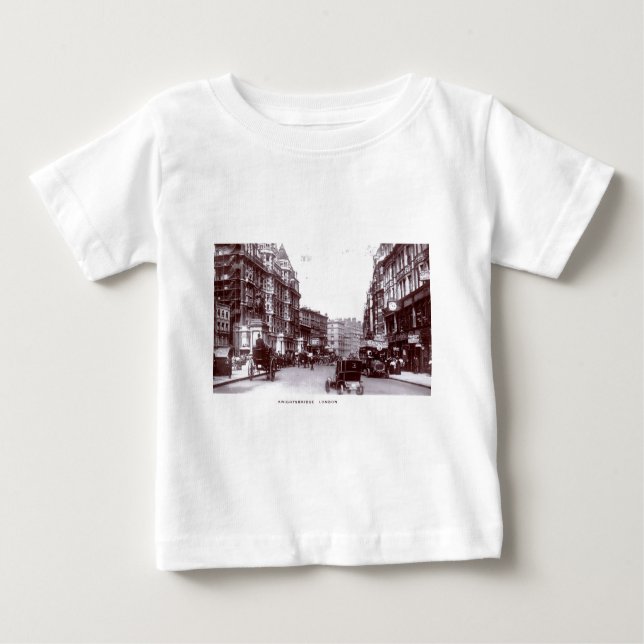 Knightsbridge, London 1910 Vintage Baby T-Shirt (Front)