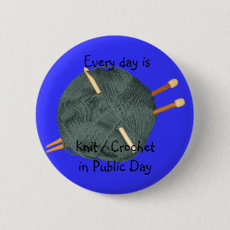 Knit Crochet in Public 6 Cm Round Badge
