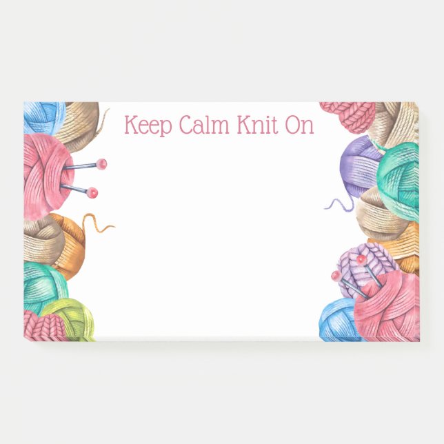 Knit Crochet Yarn Post-It Notes (Front)