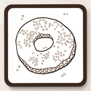 KNIT DONUT Hard Plastic Coasters
