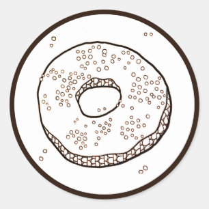 KNIT DONUT Large Round Stickers