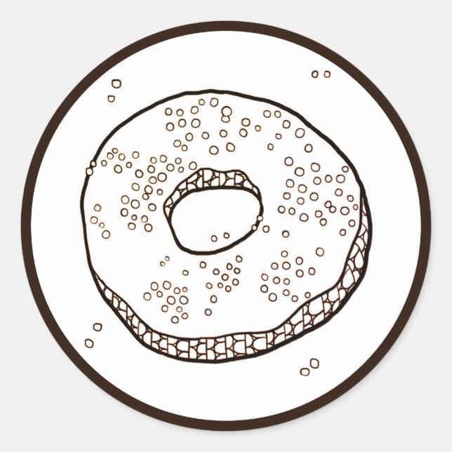 KNIT DONUT Large Round Stickers (Front)