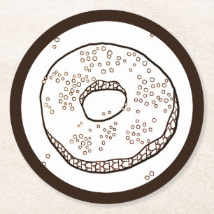KNIT DONUT Round Paper Coasters
