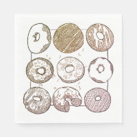 KNIT DONUTS Standard Luncheon Paper Napkins