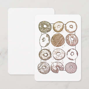 KNIT DOZEN DONUTS 3.5x5 Flat Card