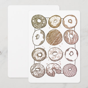 KNIT DOZEN DONUTS 5x7 Flat Card