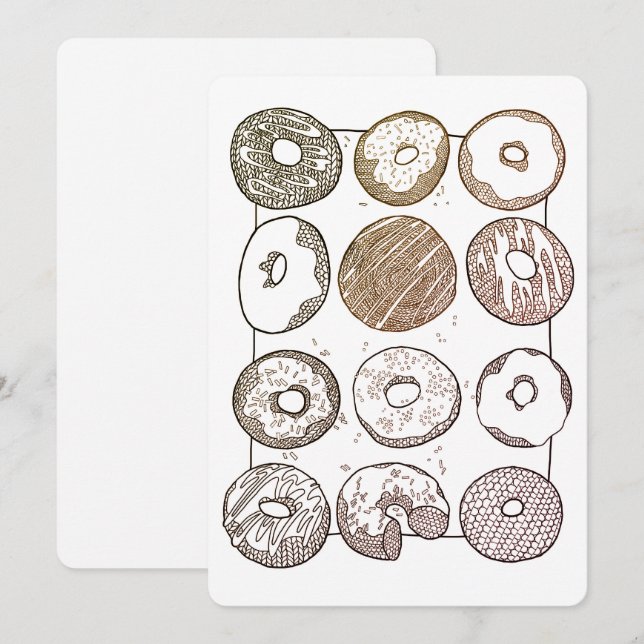 KNIT DOZEN DONUTS 5x7 Flat Card (Front/Back)