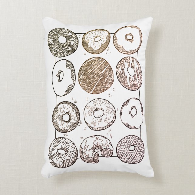 KNIT DOZEN DONUTS Accent Pillow (Front(Vertical))