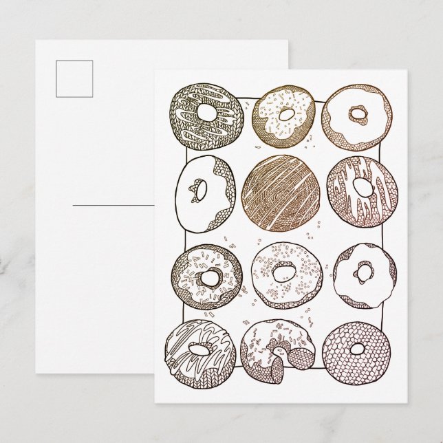 KNIT DOZEN DONUTS Postcard (Front/Back)