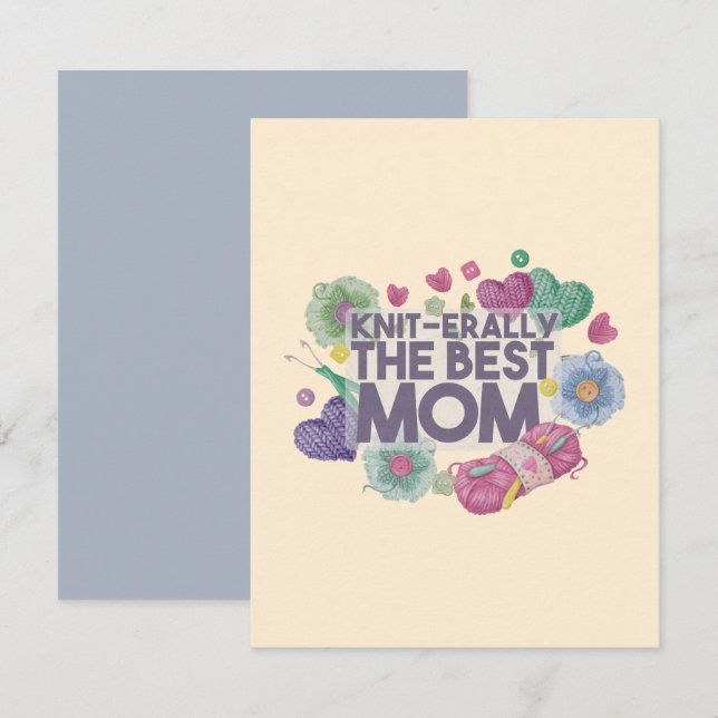 Knit-erally the Best Mum Card (Front/Back)