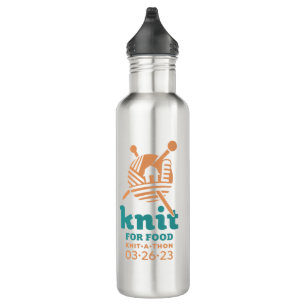 Knit for Food Water Bottle