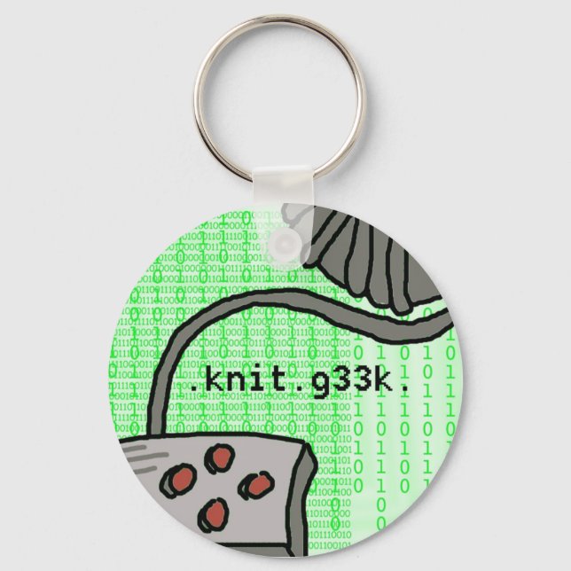 .knit.g33k. keychain (Front)