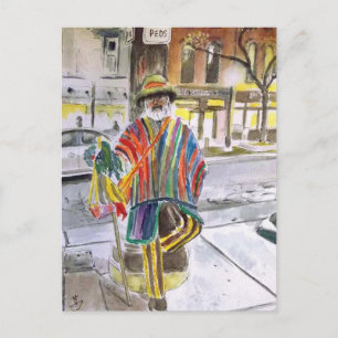 Knit Guy on Main St. Ann Arbor, Michigan Postcard