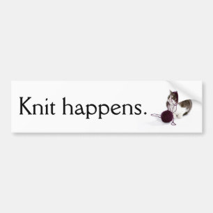 Knit happens bumper sticker