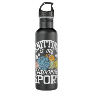 Knit Happens  Funny Knitting Shirt Knitters Pride  710 Ml Water Bottle