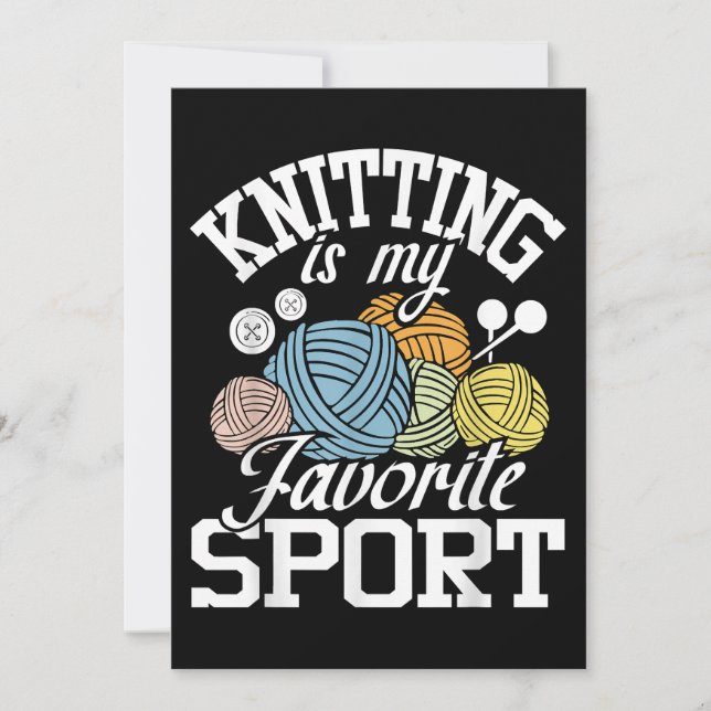 Knit Happens  Funny Knitting Shirt Knitters Pride  Invitation (Front)