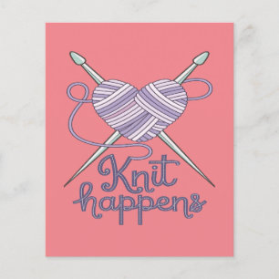 Knit Happens Funny Knitting Yarn Lover Design