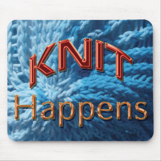 Knit Happens Mousepad (blue swirl)