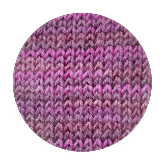Knit Harmony: Purple Stripe Texture Cutting Board