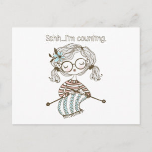Knit Heart Knitting Supplies stitch counter Postcard