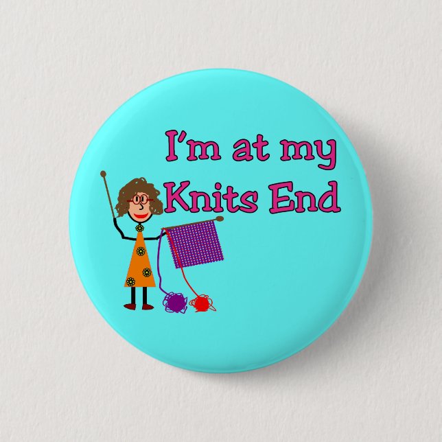 Knit Lovers Gifts 6 Cm Round Badge (Front)