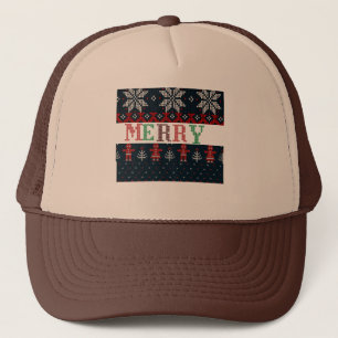 knit Merry Christmas Trucker Hat
