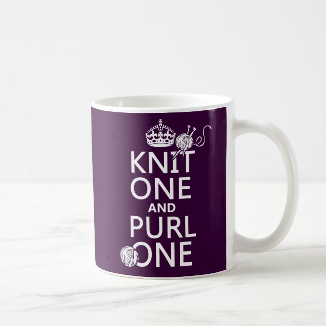 Knit One and Purl One Coffee Mug (Right)