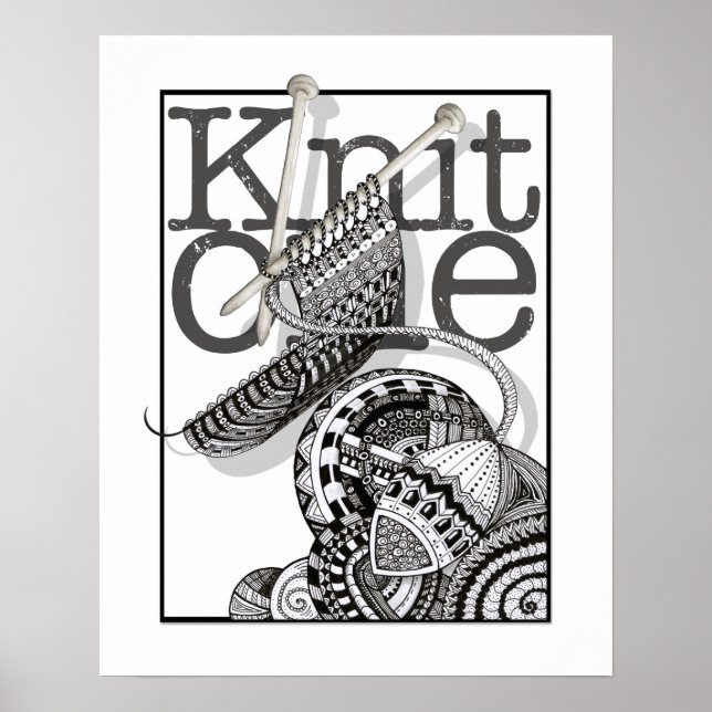 Knit One Doodle Art Poster (Front)
