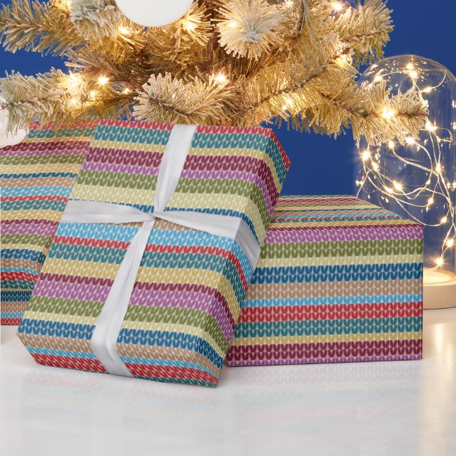 Knit Pattern Country Style Wrapping Paper (Holidays)