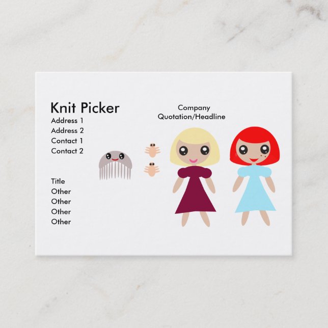 Knit Picker Business Card (Front)