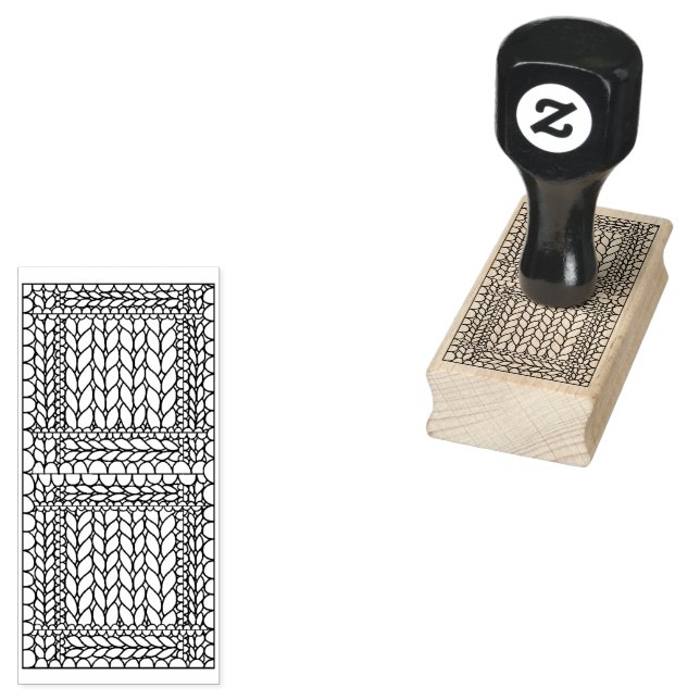KNIT PURL 1.5"x3" Rubber Stamp / Vertical (Stamped)