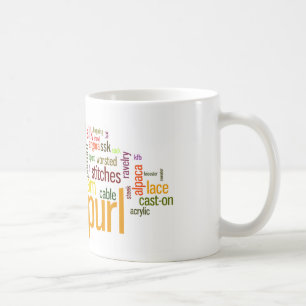Knit Purl Knitting Lexicon for Knitters Coffee Mug